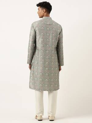 Teal printed kurta set 5