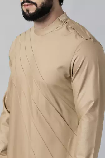 Beige pintux kurta set