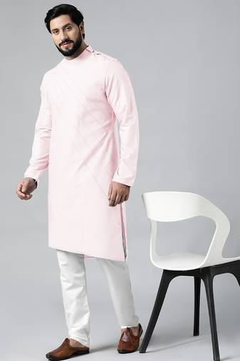 Pink pintux kurta set