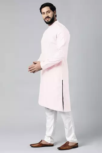 Pink pintux kurta set