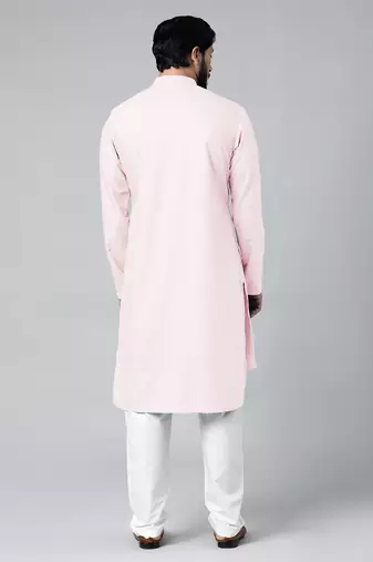 Pink pintux kurta set
