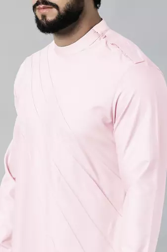 Pink pintux kurta set