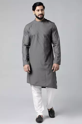 Grey pintux kurta set