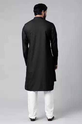 Black pintux kurta set