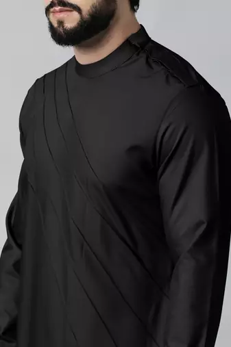 Black pintux kurta set