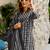 Women Black White Cotton Block Printed Straight Kurta With Pant & Dupatta Set