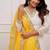 Off White Embroidered Cotton Silk Suit Set with Yellow Chanderi Dupatta