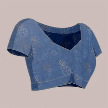 Grey leaf digital printed linen cotton saree with jhalar 4