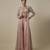 Gold satin plain pant with embroidered blouse and cape