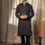 Black work viscose embroidered kurta for mehandi