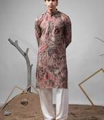 Multicolor work modal silk embroidered kurta for festive