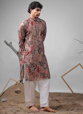Multicolor work modal silk embroidered kurta for festive 2