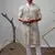 White work muslin embroidered kurta for festive