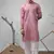 Pink work rolex silk embroidered kurta