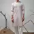 Pinkish grey work rolex silk embroidered kurta
