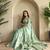 sea green Viscose georgette saree with weaving design