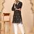 Embroidered silk blend kurta pyjama set for men