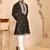 Embroidered silk blend kurta pyjama set for men