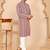 Embroidered cotton kurta with churidar