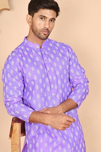 Floral printed kurtas for men