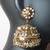 Antique Gold Tone Cz Big Jhumka Earrings