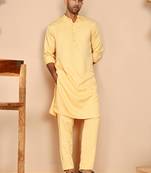 Classic silk blend kurta pyjama set for men