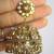 Antique Gold Tone Cz Big Jhumka Earrings