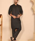 Classic silk blend kurta pyjama set for men
