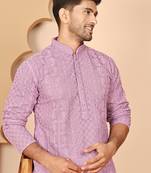 Men's embroidered kurta pyjama set