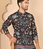 Floral printed cotton blend kurtas