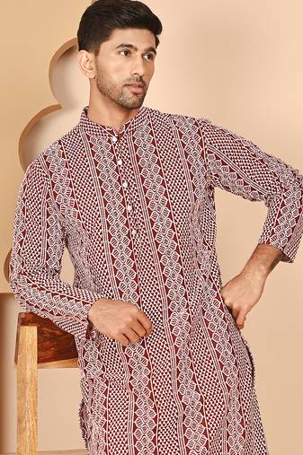 Embroidered cotton kurtas