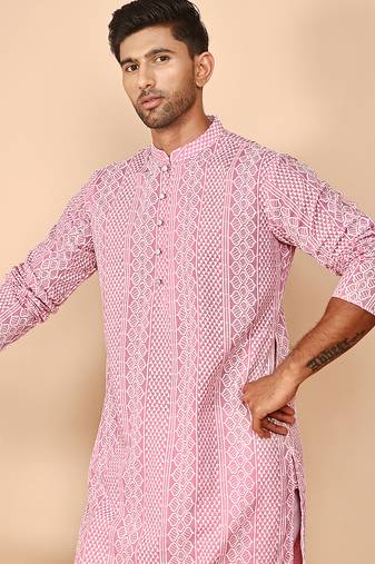 Embroidered cotton kurtas