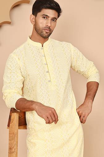 Embroidered cotton kurtas