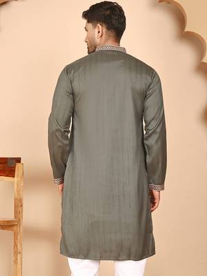 Embroidered neck kurtas for men 3