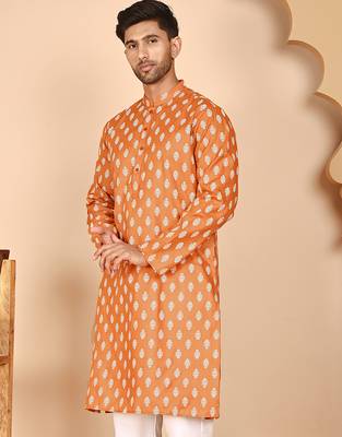 Floral printed kurtas for men 2