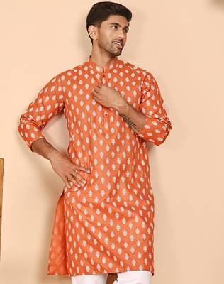 Floral printed kurtas for men 5