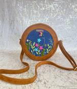 Thread and Bloom Sphere Denim Bag