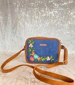 Boxy Thread and Bloom Denim Bag