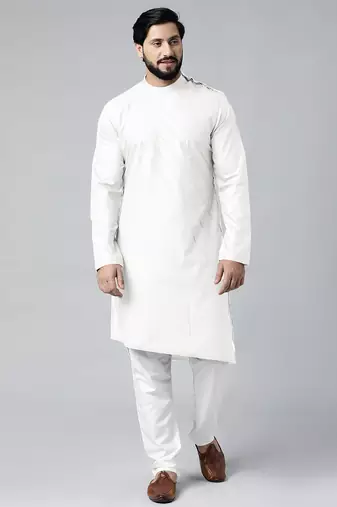 Off white pintux kurta set