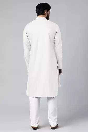 Off white pintux kurta set
