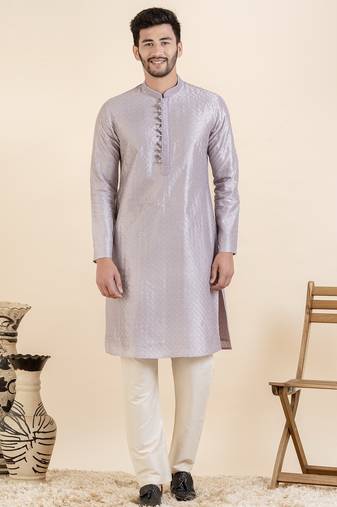 Lavender sequin kurta set