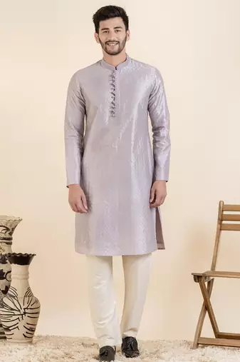 Lavender sequin kurta set