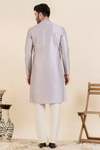 Lavender sequin kurta set