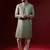 Greenish grey embroidered kurta set