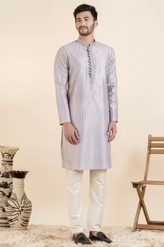 Lavender sequin kurta set