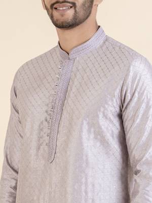 Lavender sequin kurta set 5