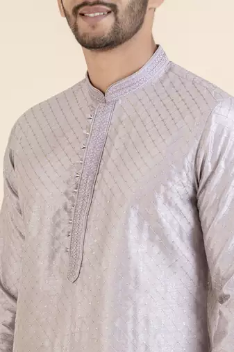 Lavender sequin kurta set