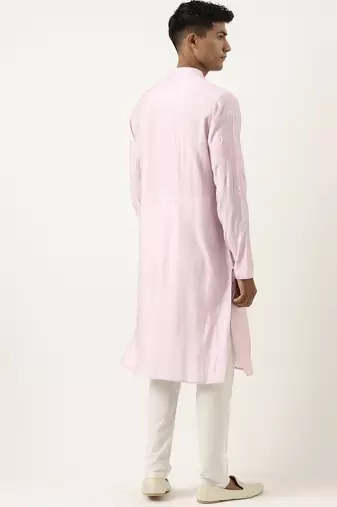 Lavender embroidered kurta set