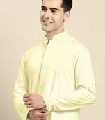 Light yellow fine cotton kurta set