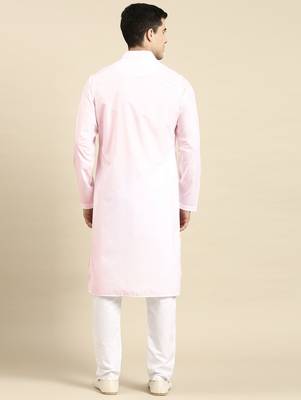 Light pink fine cotton kurta set 5